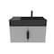 Castello Usa Amazon 30-inch Gray Right Vanity Set with Black Top and Black Handles CB-MC-30G-BL-2056R-BL - alternate 8